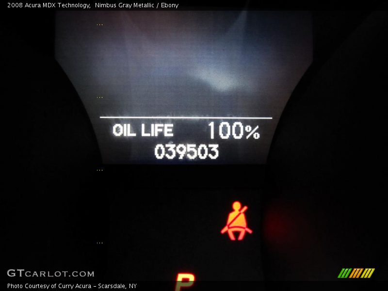 Nimbus Gray Metallic / Ebony 2008 Acura MDX Technology