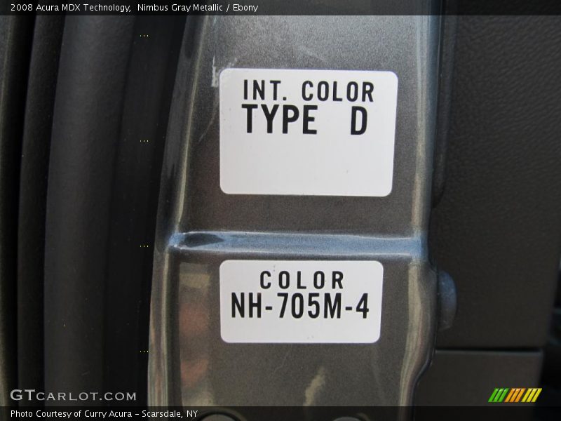 Nimbus Gray Metallic / Ebony 2008 Acura MDX Technology