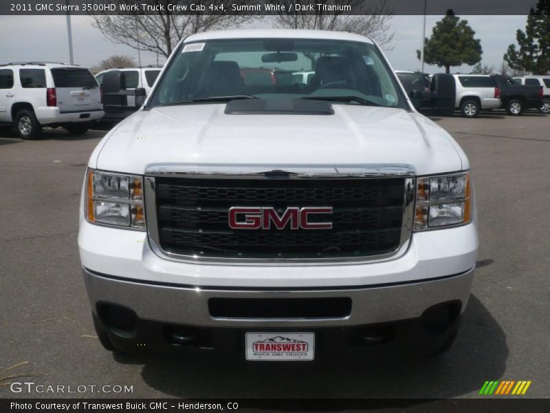Summit White / Dark Titanium 2011 GMC Sierra 3500HD Work Truck Crew Cab 4x4