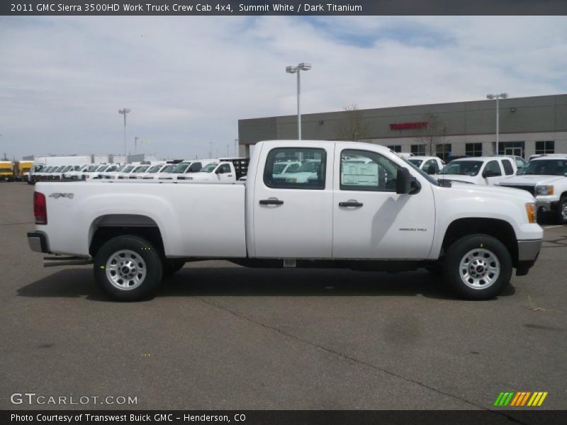 Summit White / Dark Titanium 2011 GMC Sierra 3500HD Work Truck Crew Cab 4x4