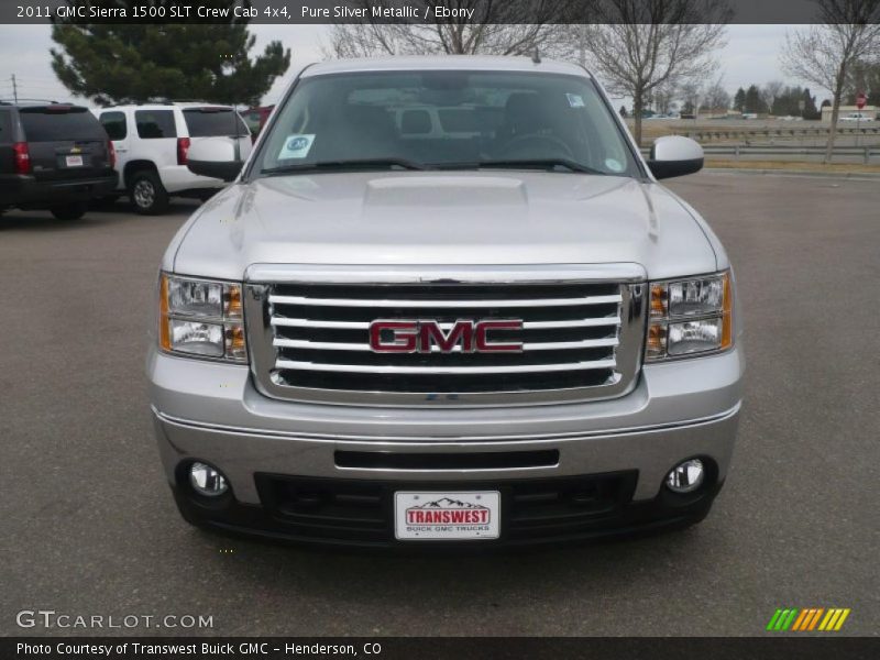Pure Silver Metallic / Ebony 2011 GMC Sierra 1500 SLT Crew Cab 4x4