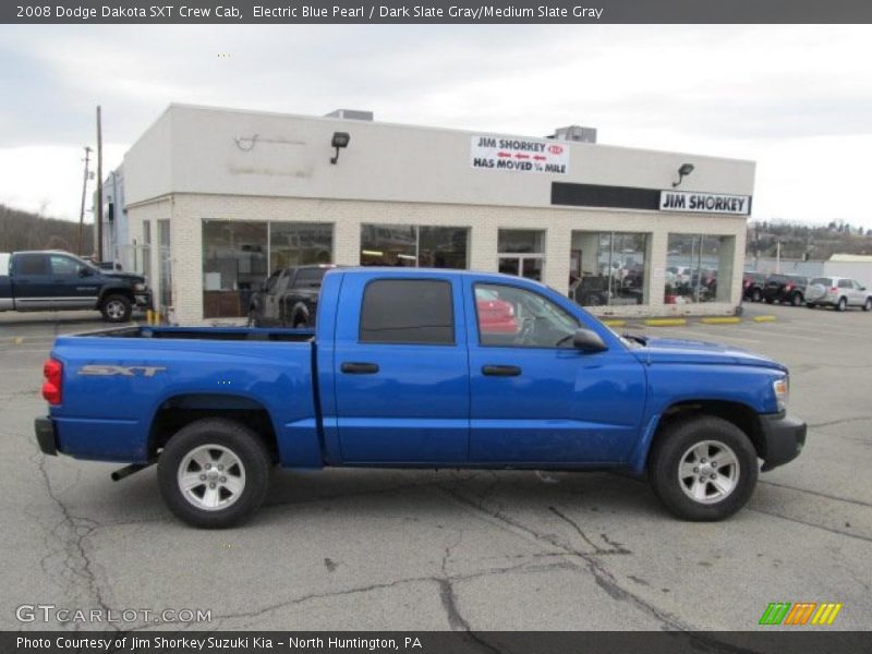 Electric Blue Pearl / Dark Slate Gray/Medium Slate Gray 2008 Dodge Dakota SXT Crew Cab