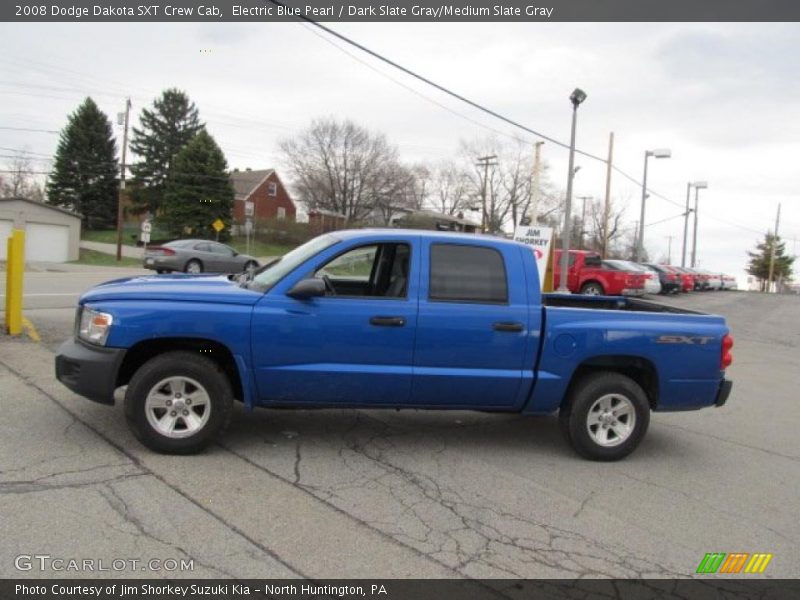 Electric Blue Pearl / Dark Slate Gray/Medium Slate Gray 2008 Dodge Dakota SXT Crew Cab