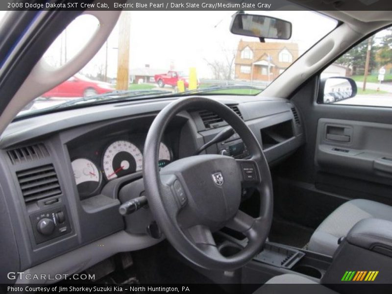 Electric Blue Pearl / Dark Slate Gray/Medium Slate Gray 2008 Dodge Dakota SXT Crew Cab