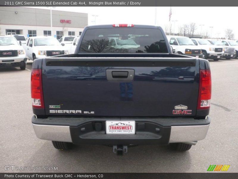 Midnight Blue Metallic / Ebony 2011 GMC Sierra 1500 SLE Extended Cab 4x4