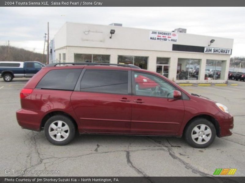 Salsa Red Pearl / Stone Gray 2004 Toyota Sienna XLE