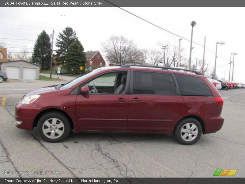 Salsa Red Pearl / Stone Gray 2004 Toyota Sienna XLE