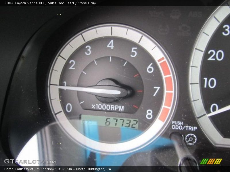 Salsa Red Pearl / Stone Gray 2004 Toyota Sienna XLE