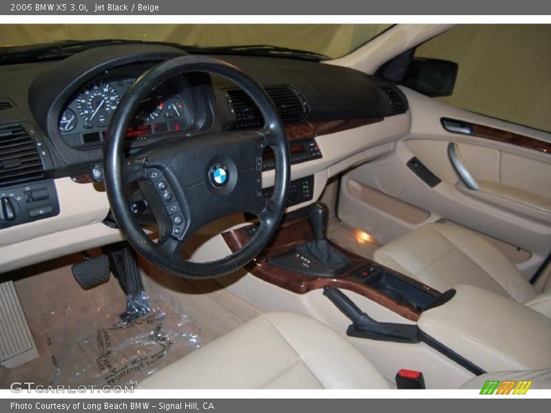 Jet Black / Beige 2006 BMW X5 3.0i