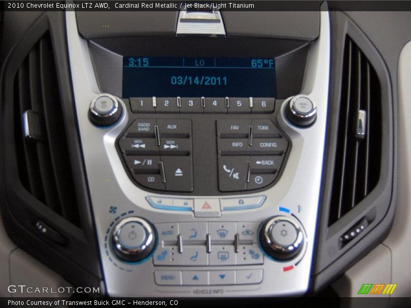 Controls of 2010 Equinox LTZ AWD