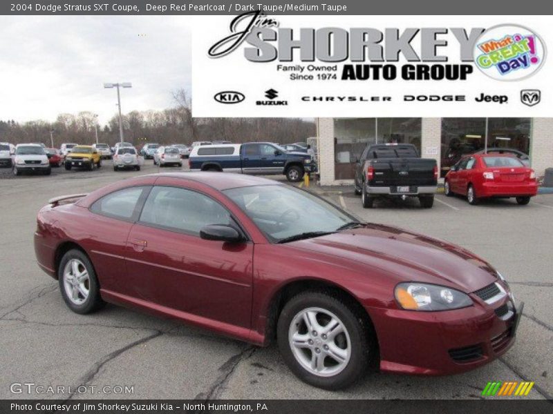 Deep Red Pearlcoat / Dark Taupe/Medium Taupe 2004 Dodge Stratus SXT Coupe