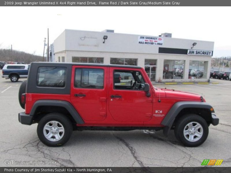 Flame Red / Dark Slate Gray/Medium Slate Gray 2009 Jeep Wrangler Unlimited X 4x4 Right Hand Drive