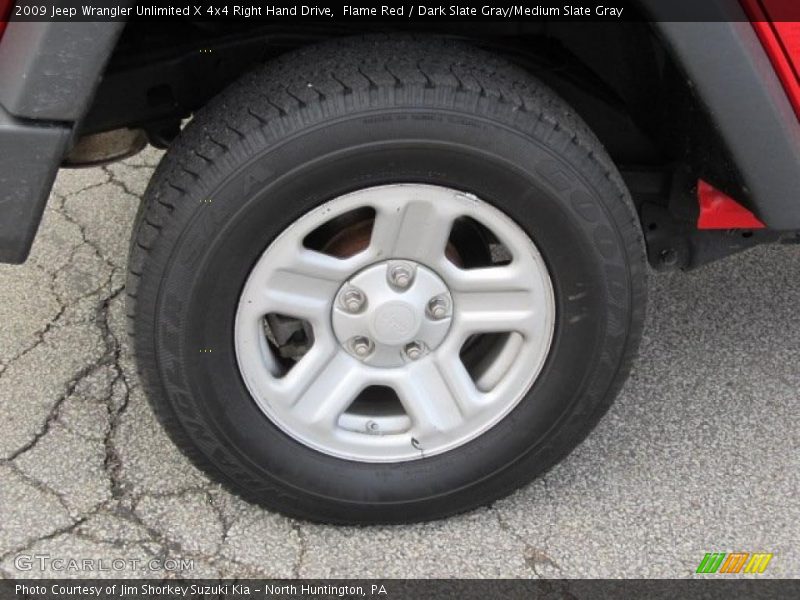 Flame Red / Dark Slate Gray/Medium Slate Gray 2009 Jeep Wrangler Unlimited X 4x4 Right Hand Drive