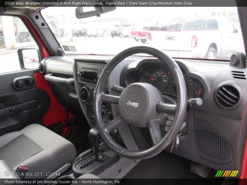 Dashboard of 2009 Wrangler Unlimited X 4x4 Right Hand Drive