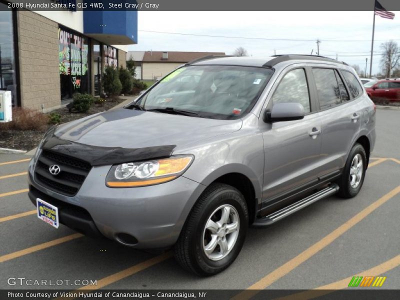 Steel Gray / Gray 2008 Hyundai Santa Fe GLS 4WD