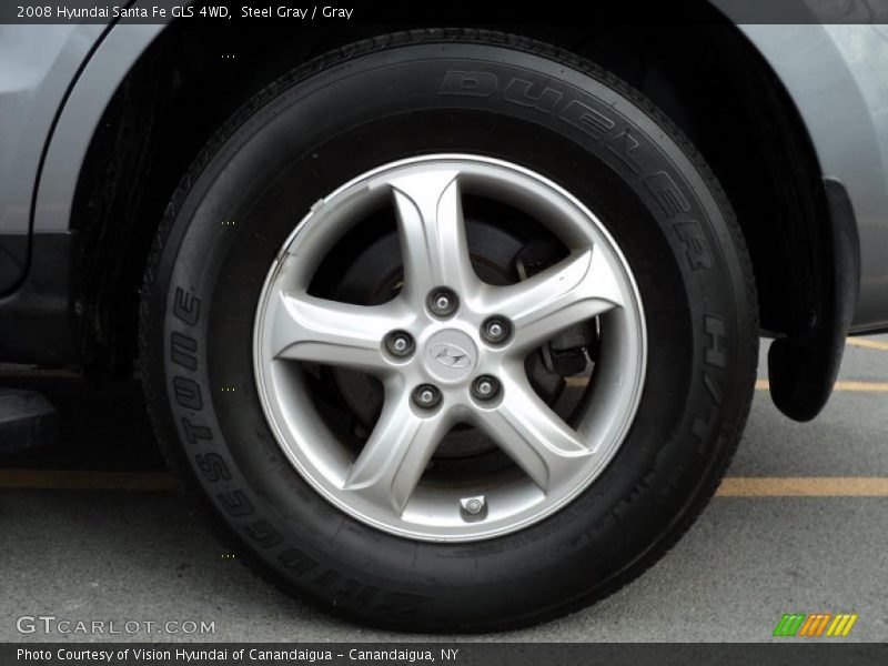 Steel Gray / Gray 2008 Hyundai Santa Fe GLS 4WD