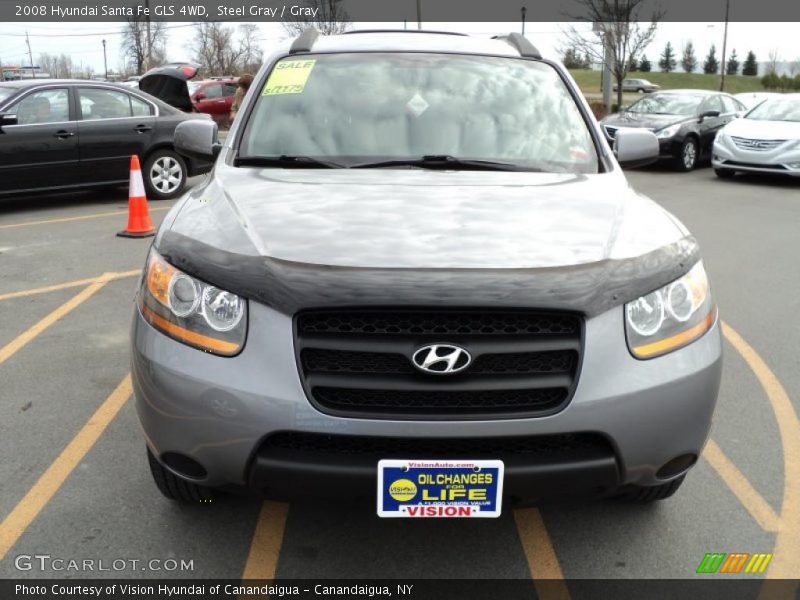 Steel Gray / Gray 2008 Hyundai Santa Fe GLS 4WD