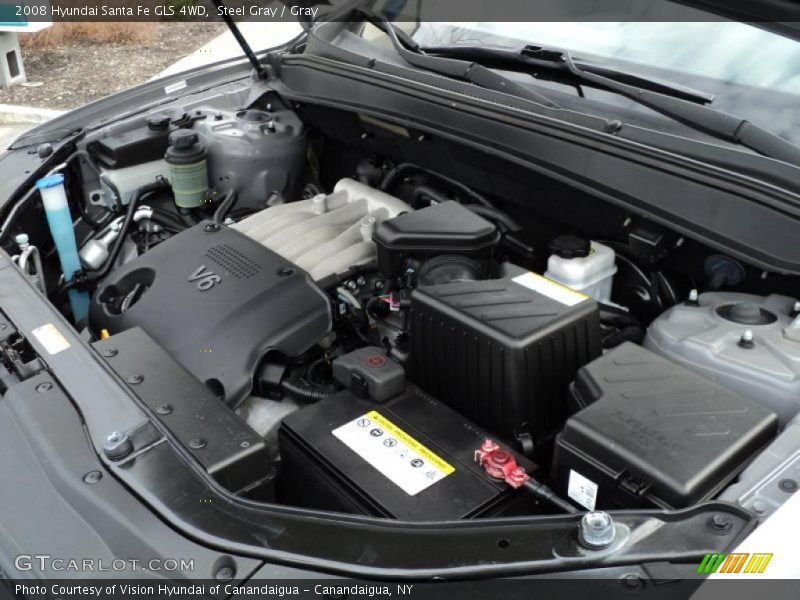 Steel Gray / Gray 2008 Hyundai Santa Fe GLS 4WD