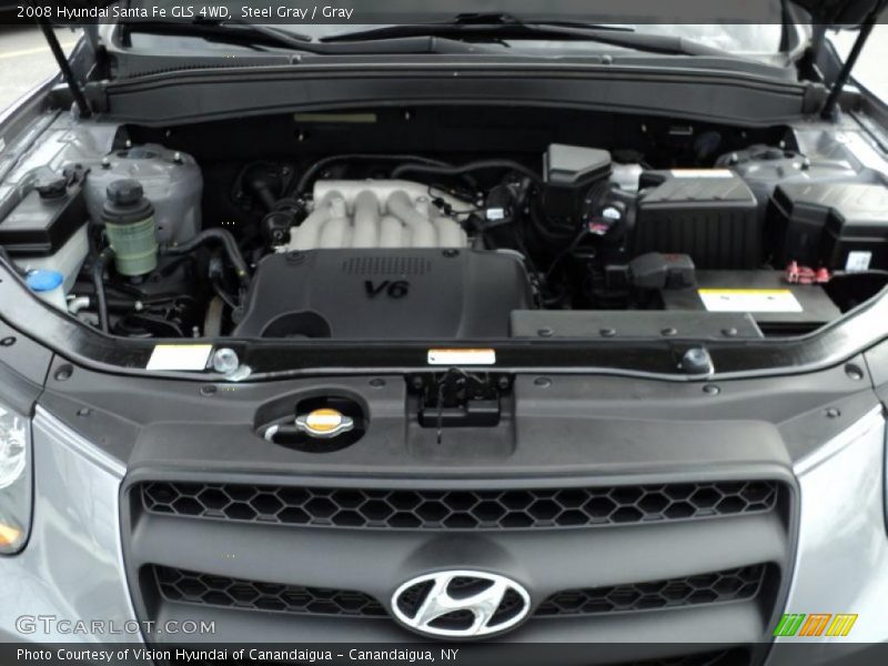 Steel Gray / Gray 2008 Hyundai Santa Fe GLS 4WD