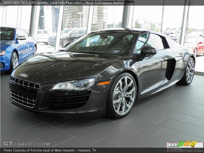 Lava Grey Pearl Effect / Black Fine Nappa Leather 2011 Audi R8 5.2 FSI quattro