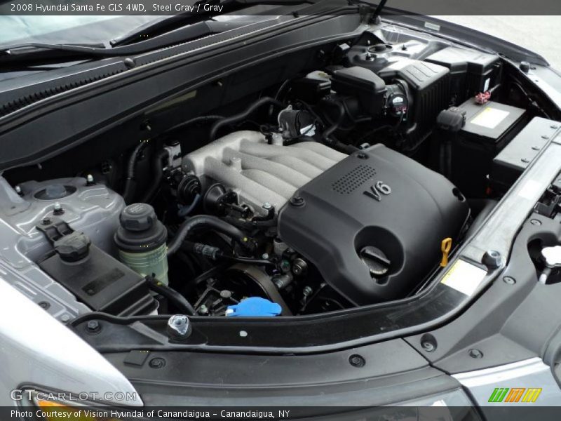 Steel Gray / Gray 2008 Hyundai Santa Fe GLS 4WD