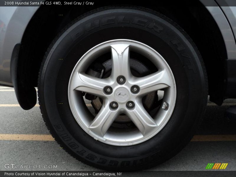 Steel Gray / Gray 2008 Hyundai Santa Fe GLS 4WD