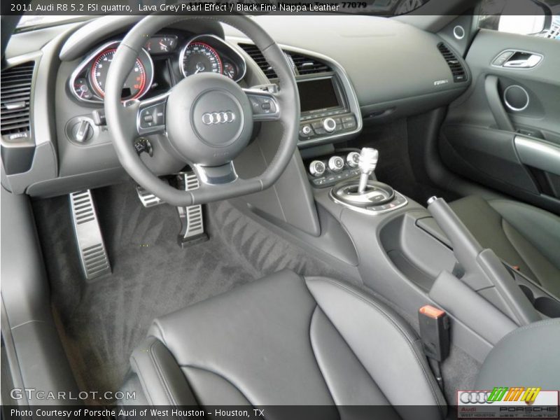 Lava Grey Pearl Effect / Black Fine Nappa Leather 2011 Audi R8 5.2 FSI quattro