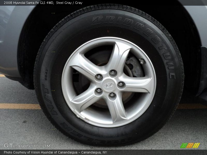 Steel Gray / Gray 2008 Hyundai Santa Fe GLS 4WD