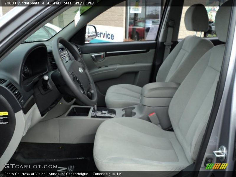 Steel Gray / Gray 2008 Hyundai Santa Fe GLS 4WD