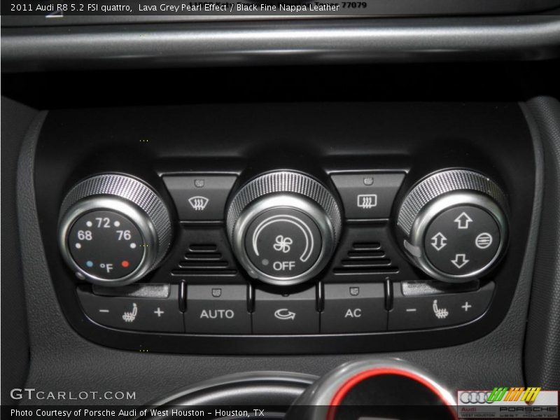 Lava Grey Pearl Effect / Black Fine Nappa Leather 2011 Audi R8 5.2 FSI quattro