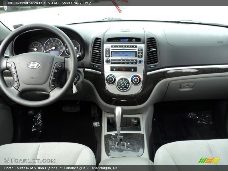 Steel Gray / Gray 2008 Hyundai Santa Fe GLS 4WD