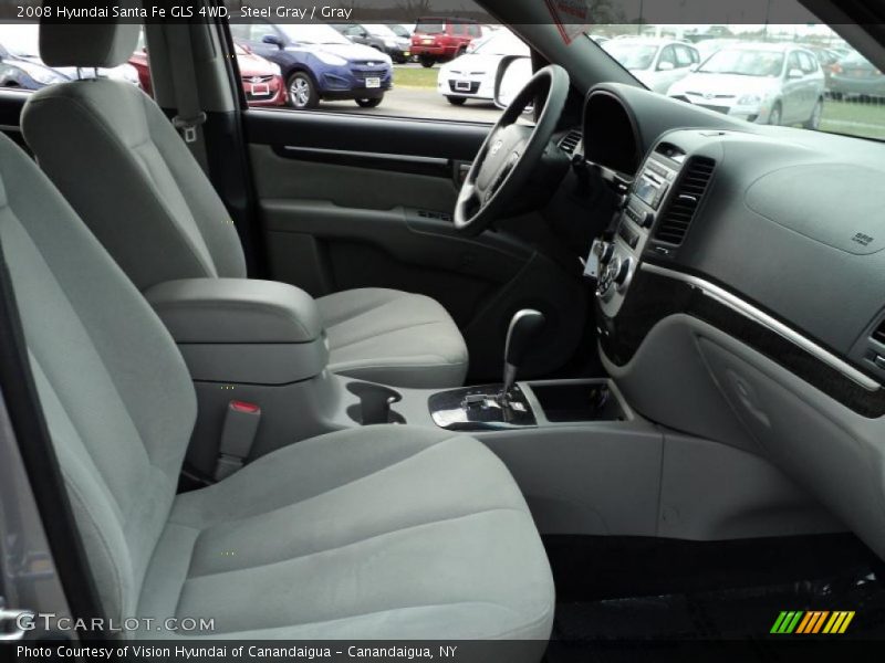 Steel Gray / Gray 2008 Hyundai Santa Fe GLS 4WD