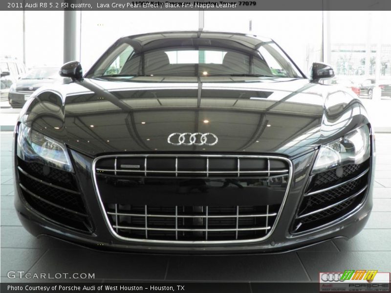 Lava Grey Pearl Effect / Black Fine Nappa Leather 2011 Audi R8 5.2 FSI quattro