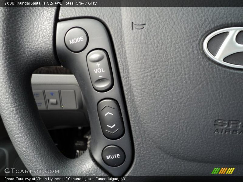 Steel Gray / Gray 2008 Hyundai Santa Fe GLS 4WD