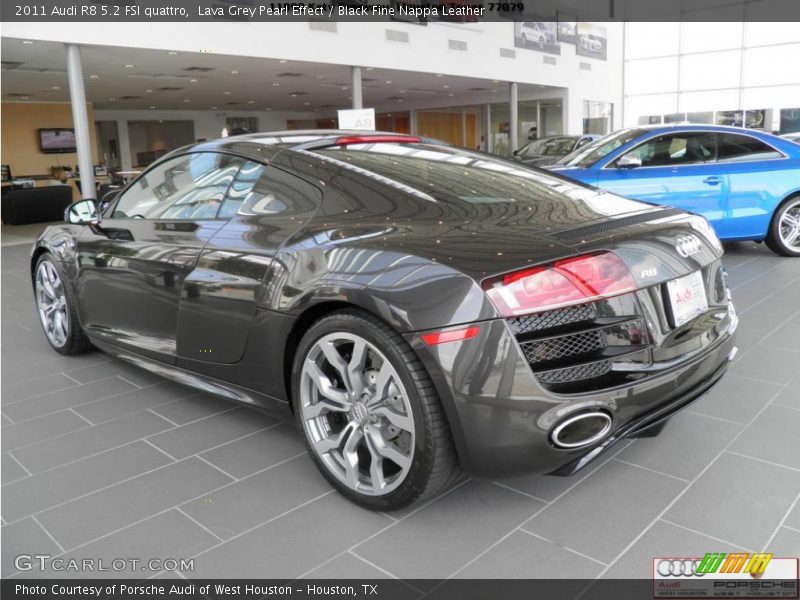 Lava Grey Pearl Effect / Black Fine Nappa Leather 2011 Audi R8 5.2 FSI quattro