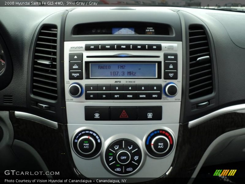 Steel Gray / Gray 2008 Hyundai Santa Fe GLS 4WD