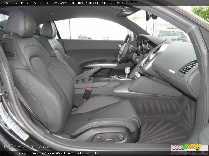 Lava Grey Pearl Effect / Black Fine Nappa Leather 2011 Audi R8 5.2 FSI quattro