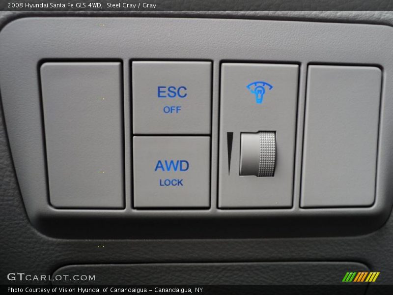 Steel Gray / Gray 2008 Hyundai Santa Fe GLS 4WD