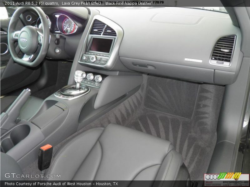 Lava Grey Pearl Effect / Black Fine Nappa Leather 2011 Audi R8 5.2 FSI quattro