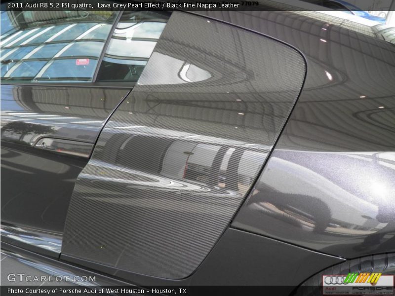 Lava Grey Pearl Effect / Black Fine Nappa Leather 2011 Audi R8 5.2 FSI quattro