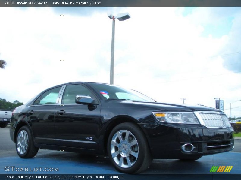 Dark Blue Ink Metallic / Sand 2008 Lincoln MKZ Sedan