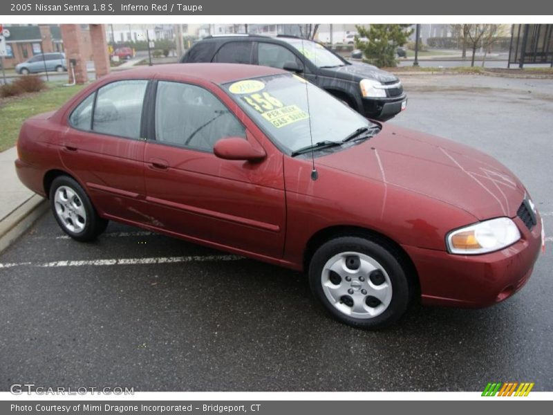 Inferno Red / Taupe 2005 Nissan Sentra 1.8 S