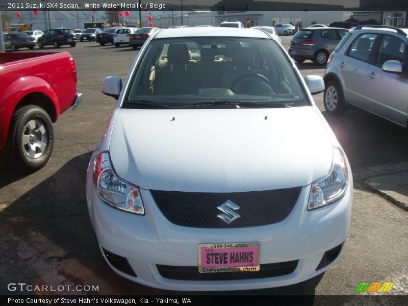 White Water Metallic / Beige 2011 Suzuki SX4 Sedan