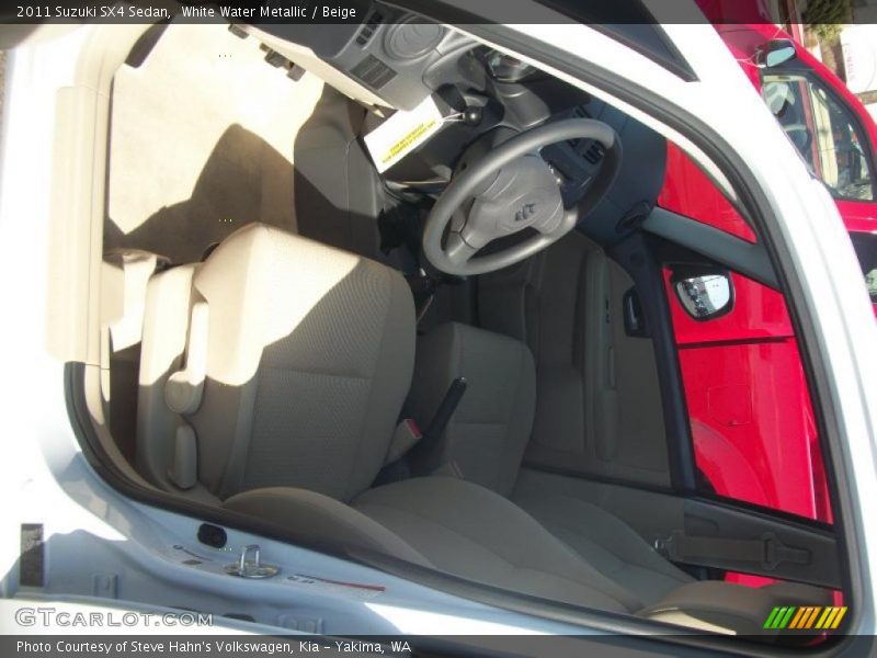 White Water Metallic / Beige 2011 Suzuki SX4 Sedan