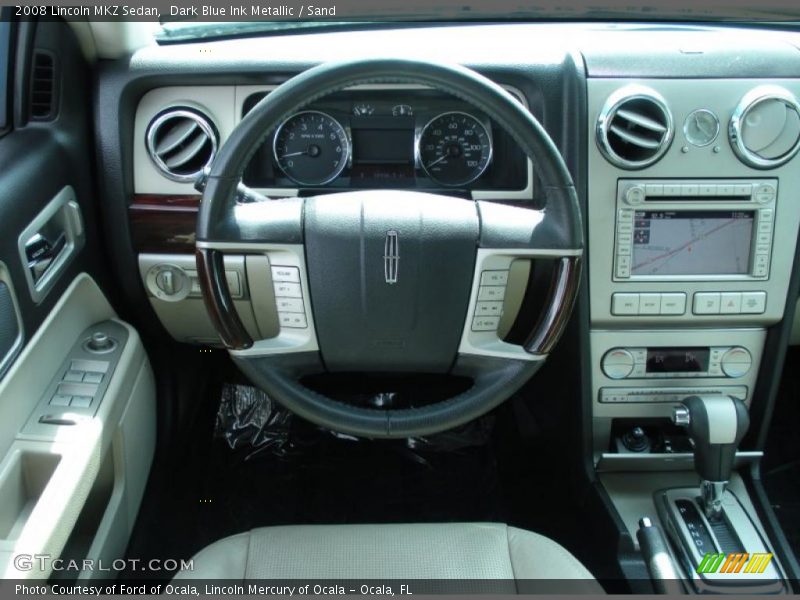 Dark Blue Ink Metallic / Sand 2008 Lincoln MKZ Sedan