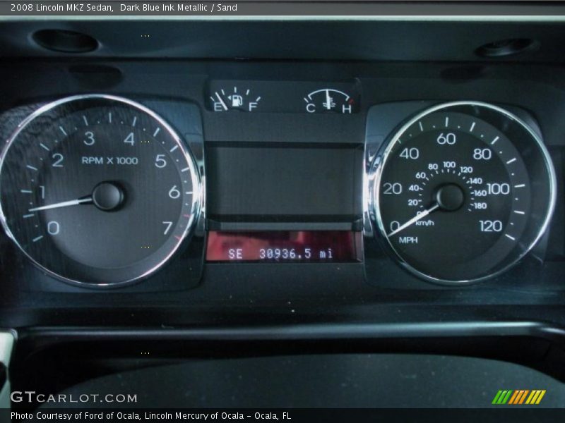 Dark Blue Ink Metallic / Sand 2008 Lincoln MKZ Sedan