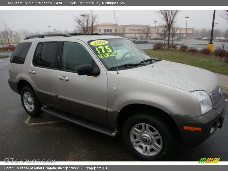 Silver Birch Metallic / Midnight Grey 2004 Mercury Mountaineer V8 AWD