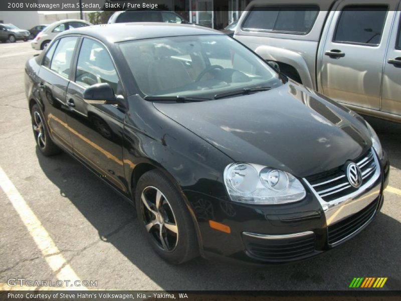 Black / Pure Beige 2008 Volkswagen Jetta S Sedan