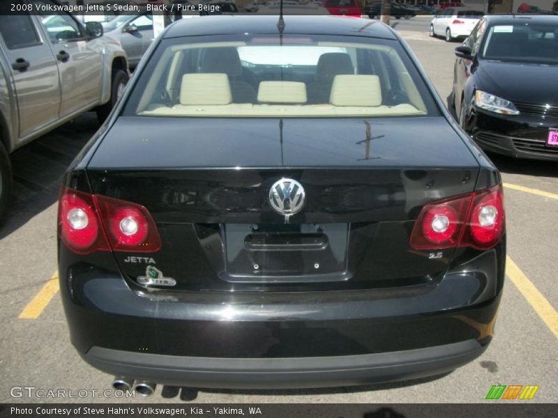 Black / Pure Beige 2008 Volkswagen Jetta S Sedan