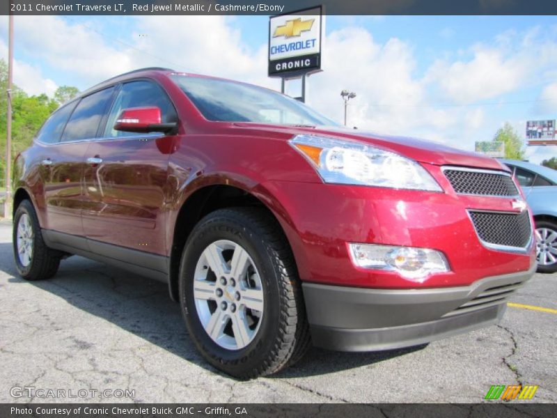 Red Jewel Metallic / Cashmere/Ebony 2011 Chevrolet Traverse LT